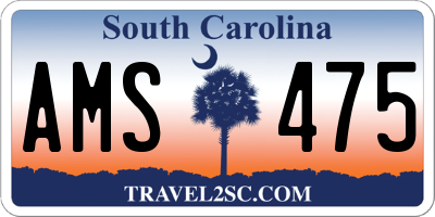 SC license plate AMS475