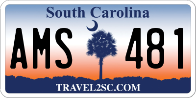 SC license plate AMS481