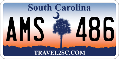 SC license plate AMS486