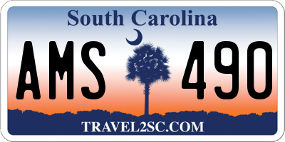 SC license plate AMS490