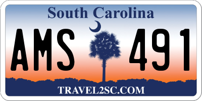 SC license plate AMS491