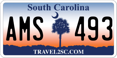 SC license plate AMS493