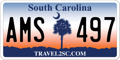 SC license plate AMS497