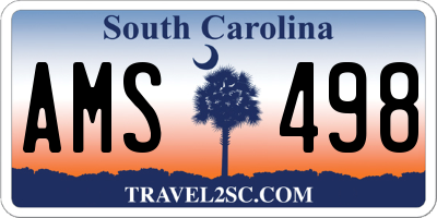 SC license plate AMS498