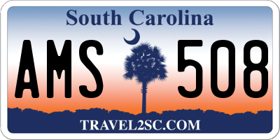 SC license plate AMS508