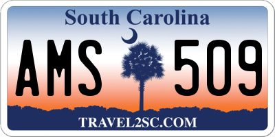 SC license plate AMS509