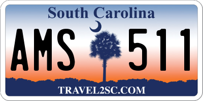 SC license plate AMS511