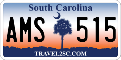 SC license plate AMS515