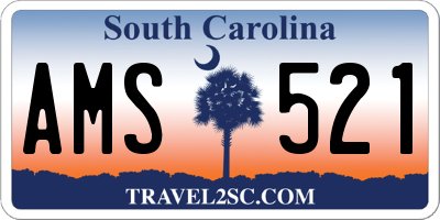 SC license plate AMS521
