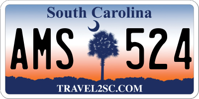 SC license plate AMS524