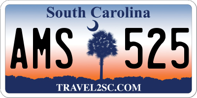 SC license plate AMS525