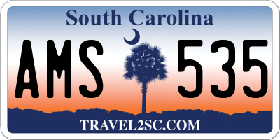 SC license plate AMS535
