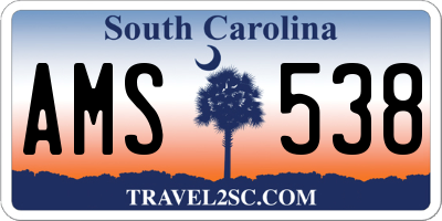 SC license plate AMS538
