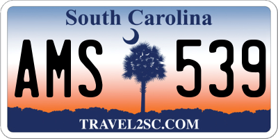 SC license plate AMS539