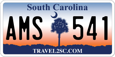 SC license plate AMS541
