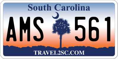 SC license plate AMS561