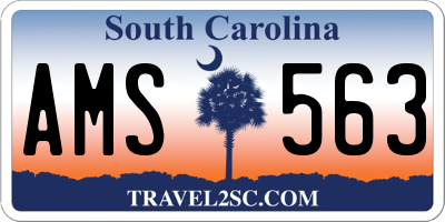 SC license plate AMS563