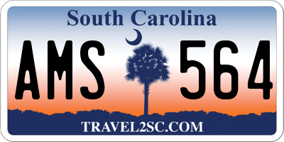SC license plate AMS564