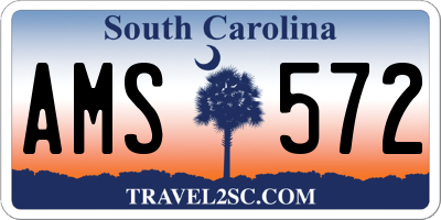 SC license plate AMS572