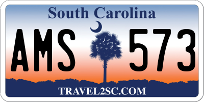 SC license plate AMS573