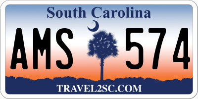 SC license plate AMS574