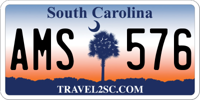 SC license plate AMS576