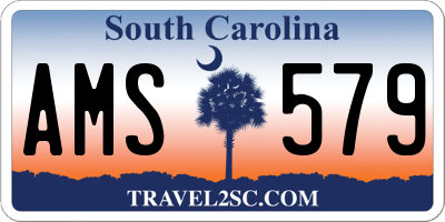SC license plate AMS579
