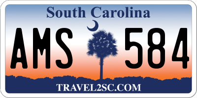 SC license plate AMS584