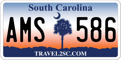 SC license plate AMS586
