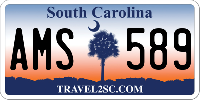 SC license plate AMS589