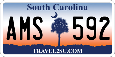 SC license plate AMS592
