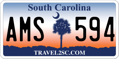 SC license plate AMS594