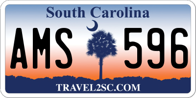 SC license plate AMS596