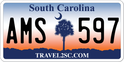 SC license plate AMS597