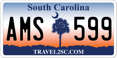 SC license plate AMS599