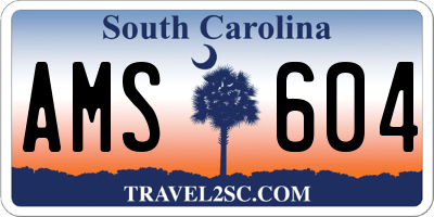 SC license plate AMS604
