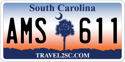 SC license plate AMS611