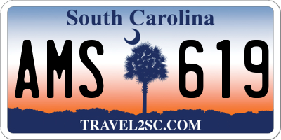 SC license plate AMS619