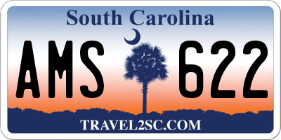 SC license plate AMS622
