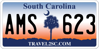 SC license plate AMS623