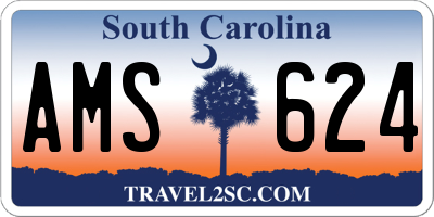 SC license plate AMS624