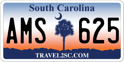 SC license plate AMS625