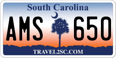 SC license plate AMS650