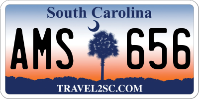 SC license plate AMS656
