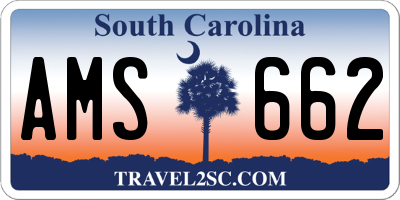 SC license plate AMS662