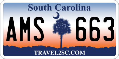 SC license plate AMS663