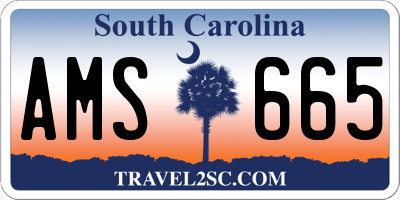 SC license plate AMS665