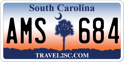 SC license plate AMS684
