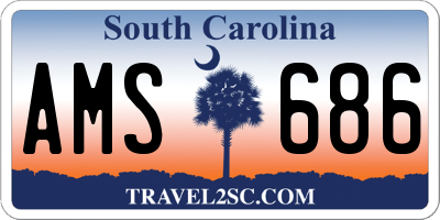 SC license plate AMS686