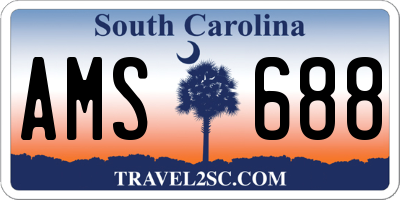 SC license plate AMS688